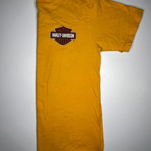 Men’s Vintage Harley Davidson Motorcyles T-Shirt Yellow - Picture 4 of 9